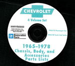 Chevrolet Parts -  1965-78 CHASSIS, BODY, ACCY PARTS CD