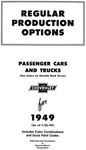 REGULAR PRODUCTION OPTIONS FOR 1949