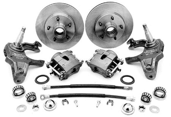 1955-57 STOCK SPINDLE COMP FRONT BRAKE KIT  Photo Main
