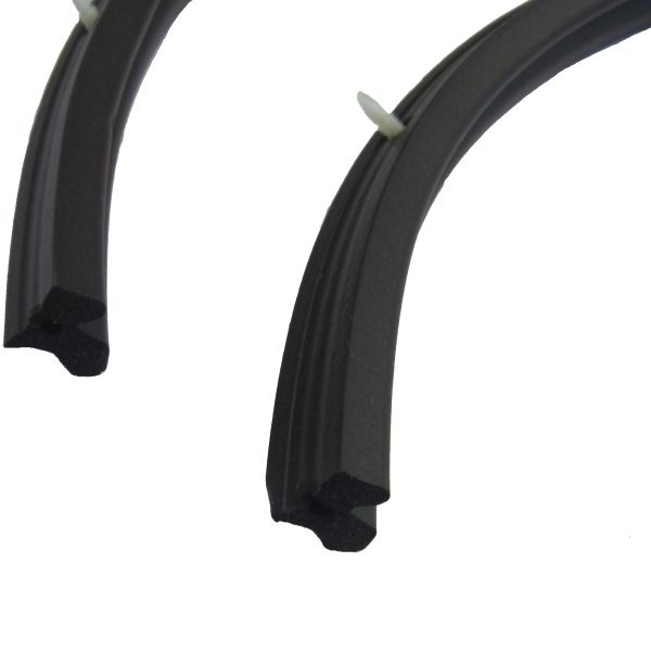 OER Black Rubber Roof Rail Weatherstrip Set For 1959-1960 Impala, Bel Air, Catalina