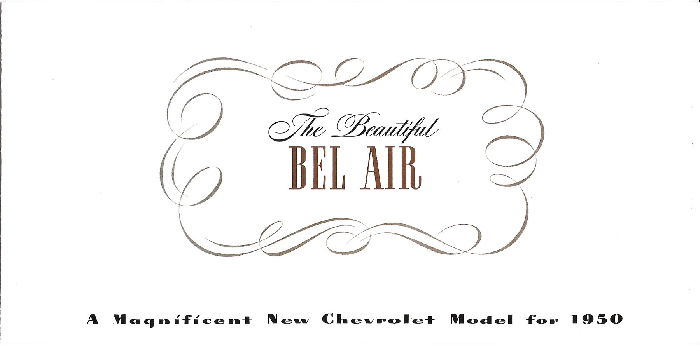 1950 BEL AIR COLOR ACCESSORY BROCHURE Photo Main