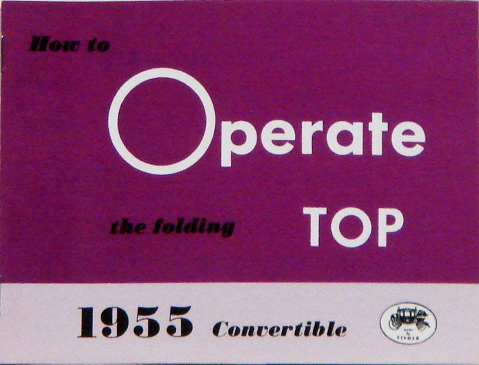 1955 CONVT. TOP OPERATION MANUAL Photo Main
