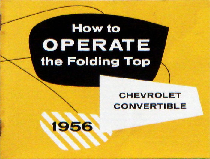1956 CONVT. TOP OPERATION MANUAL Photo Main