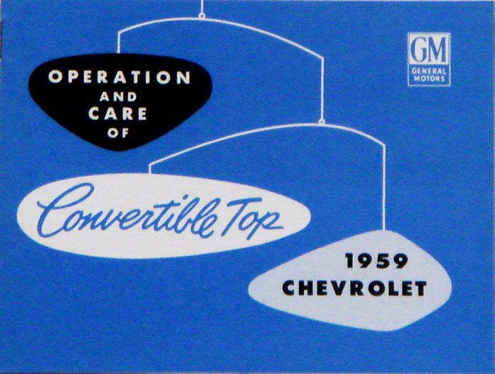 1959 CONVT. TOP OPERATION MANUAL Photo Main