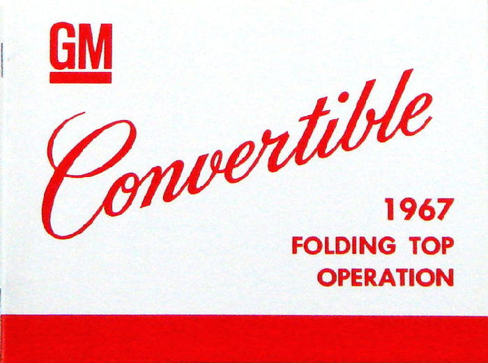 1967 CONVT. TOP OPERATION MANUAL Photo Main