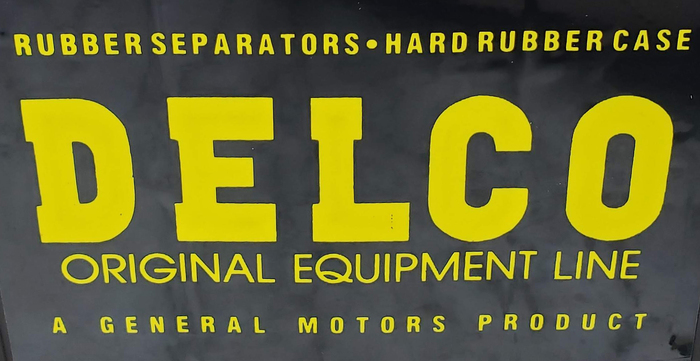 Delco Battery Decal – 1960's Vintage Style New Old Stock
