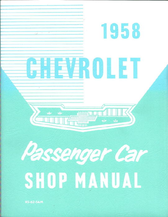 1958 CAR SHOP/REPAIR MANUAL Photo Main
