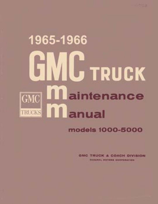 1965-66 GMC TRUCK SHOP MANUAL Photo Main