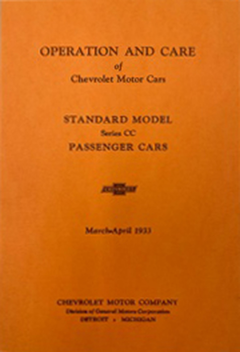 1933 STANDARD CAR OWNERS MANUAL Photo Main