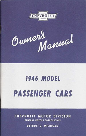 1946 CAR OWNERS MANUAL Photo Main