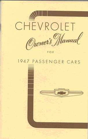 1947 CAR OWNERS MANUAL Photo Main