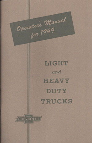 1949 CHEVROLET TRUCK OWNERS MANUAL Photo Main