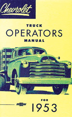 1953 CHEVROLET TRUCK OWNERS MANUAL Photo Main