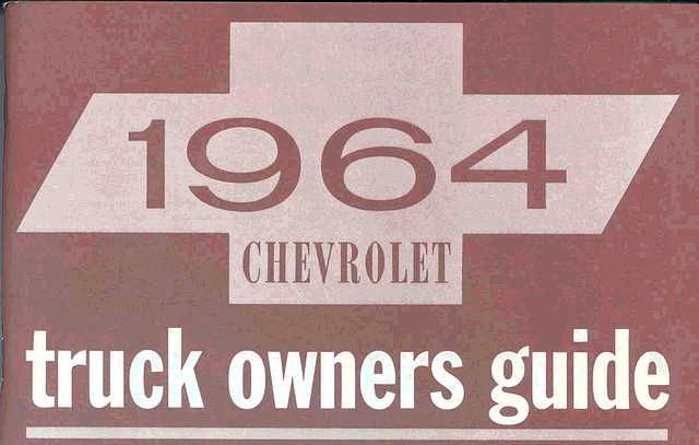 1964 CHEVROLET TRUCK OWNERS MANUAL Photo Main