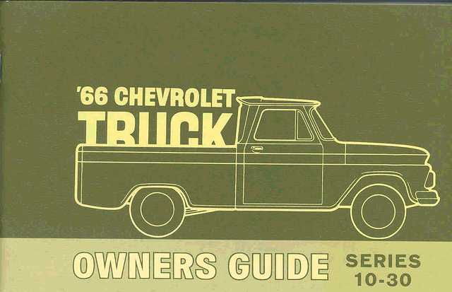 1966 CHEVROLET TRUCK OWNERS MANUAL Photo Main