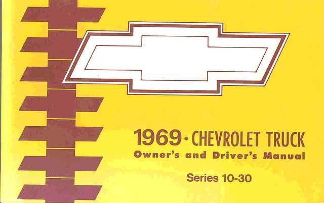 1969 CHEVROLET TRUCK OWNERS MANUAL Photo Main