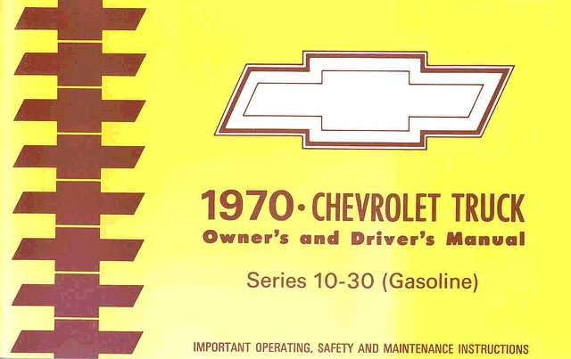 1970 CHEVROLET TRUCK OWNERS MANUAL Photo Main