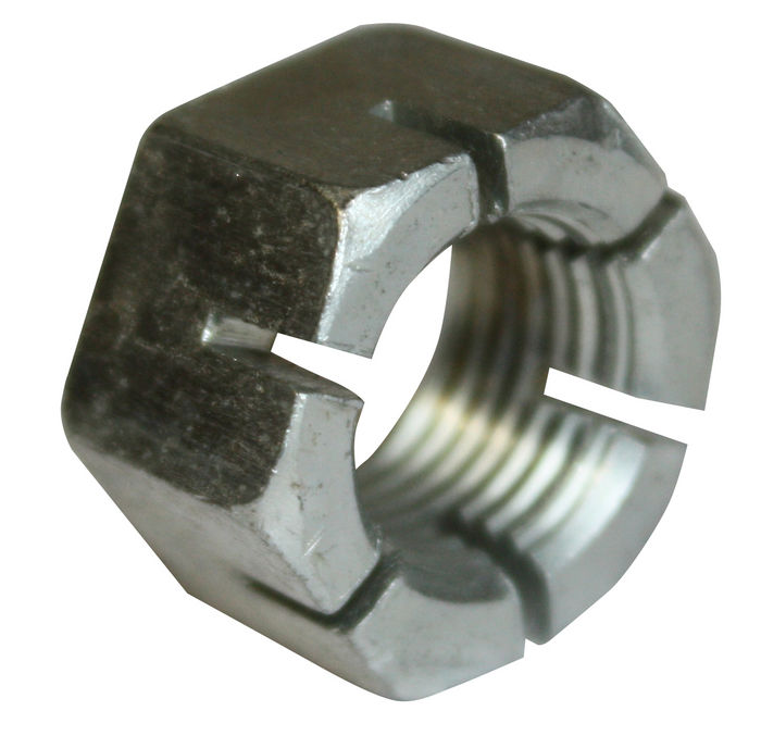 SLOTTED HEX NUT 1/2"-20 ZINC PLATED Photo Main