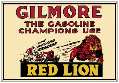 "GILMORE RED LION" SIGN - 22" x 32" Photo Main