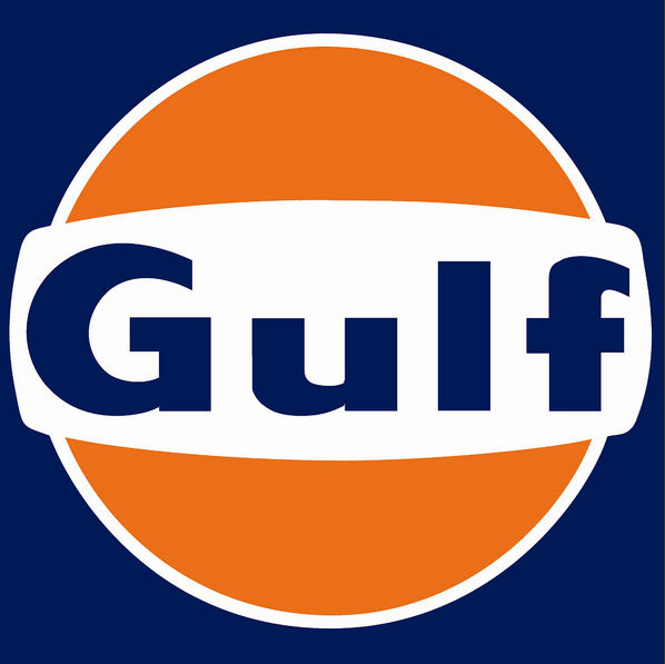 "gulf" LOGO SQUARE gasoline sign Photo Main