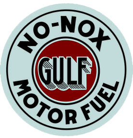 "gulf NO-NOX" LOGO 12" DISC gasoline sign Photo Main
