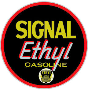 "SIGNAL ETHYL" LOGO 12" DISC gasoline sign Photo Main
