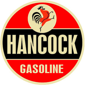 "HANCOCK GASOLINE" 12" DISC gas sign Photo Main
