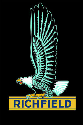 "RICHFIELD" EAGLE  SIGN  17-1/2 X 23" Photo Main
