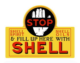 "STOP SHELL" SIGN -23-1/2" x 30" Photo Main