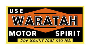 "WARATAH MOTOR SPIRIT" SQUARE SIGN -15-1/2" x 32" Photo Main