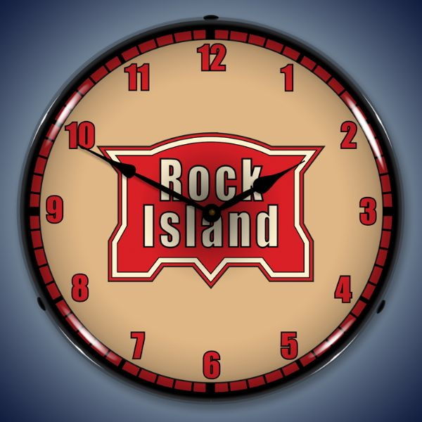Rock Island Railroad LED CLOCK Photo Main