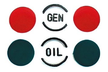 1957 PASS GRN/RED LENS & OIL/GEN PLATE Photo Main