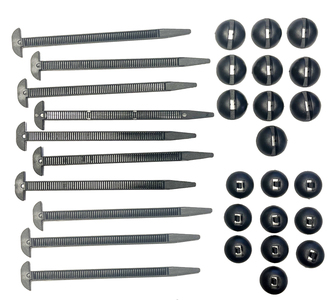 NYLON TIE FIREWALL INSULATOR RETAINER 10PC KIT Photo Main