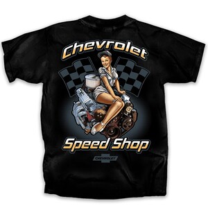 CHEVY SPEED SHOP PIN UP T-SHIRT - SPECIFY Photo Main