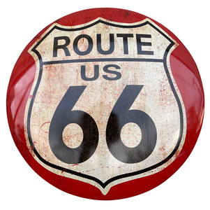 15" DOMED METAL SIGN - ROUTE 66 Photo Main