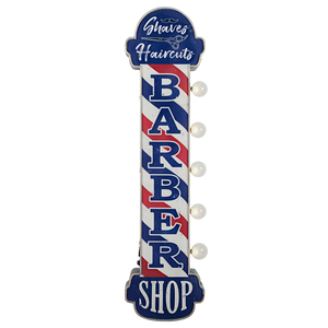 BARBER SHOP - LIGHTED SIGN 7 X 30 INCHES. Photo Main