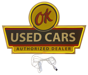 OK USED CARS AUTHORIZED DEALER LED PLAQUE Photo Main