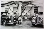 Chevrolet Parts -  1938 DEALER SHOWROOM WITH 4 CARS B&W PHOTO