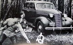 Chevrolet Parts -  1938 4-DOOR 3/4 FISH TRIP B&W PHOTO