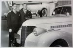 Chevrolet Parts -  1939 CAR FRONT WITH 2 GENTLEMEN B&W PHOTO