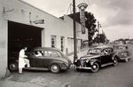 Chevrolet Parts -  1940 2DR SEDANS AT SERVICE DEPT B&W PHOTO