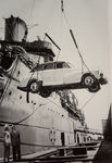 Chevrolet Parts -  1946 4DR SEDAN BEING LOADED ON SHIP B&W PHOTO