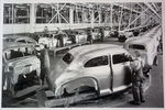 Chevrolet Parts -  1947 CAR ASSEMBLY LINE - BODY WORK B&W PHOTO