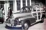 Chevrolet Parts -  1948 WOODIE STATION WAGON B&W PHOTO