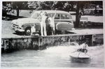 Chevrolet Parts -  1950 STATION WAGON AT BOAT RACE B&W PHOTO