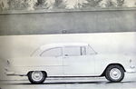 Chevrolet Parts -  1955 210 2 DOOR SEDAN SIDEVIEW B&W PHOTO