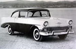 Chevrolet Parts -  1956 210 2DR POST 3/4 SIDE VIEW B&W PHOTO