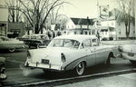 Chevrolet Parts -  1956 STREET SCENE 4DR BEL AIR B&W PHOTO