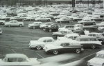 Chevrolet Parts -  1956 PARKING LOT OF NEW CARS & TRKS B&W PHOTO