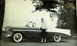 Chevrolet Parts -  1956 BEL AIR CONVERTIBLE TOP DOWN B&W PHOTO
